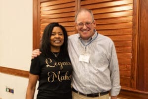 Blenda Williamson and Doug Johnson during the 2025 Annual Meeting